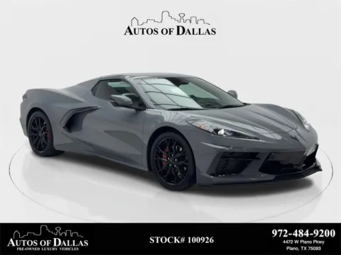 Gray 2025 Chevrolet Corvette Stingray NAV,CAM,CLMT STS,BLIND SPOT,HEADS UP for sale in Plano, TX