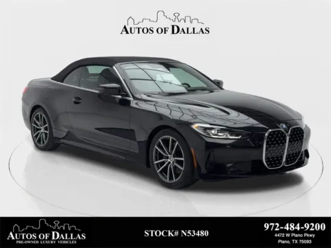 Black 2024 BMW 4 Series 430i Convertible NAV,CAM,HTD STS,BLIND SPOT for sale in Plano, TX