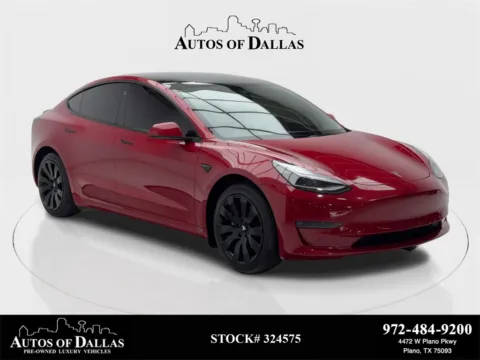 Red 2022 Tesla Model 3 Long Range NAV,CAM,PANO,HTD STS,BLIND SPOT for sale in Plano, TX