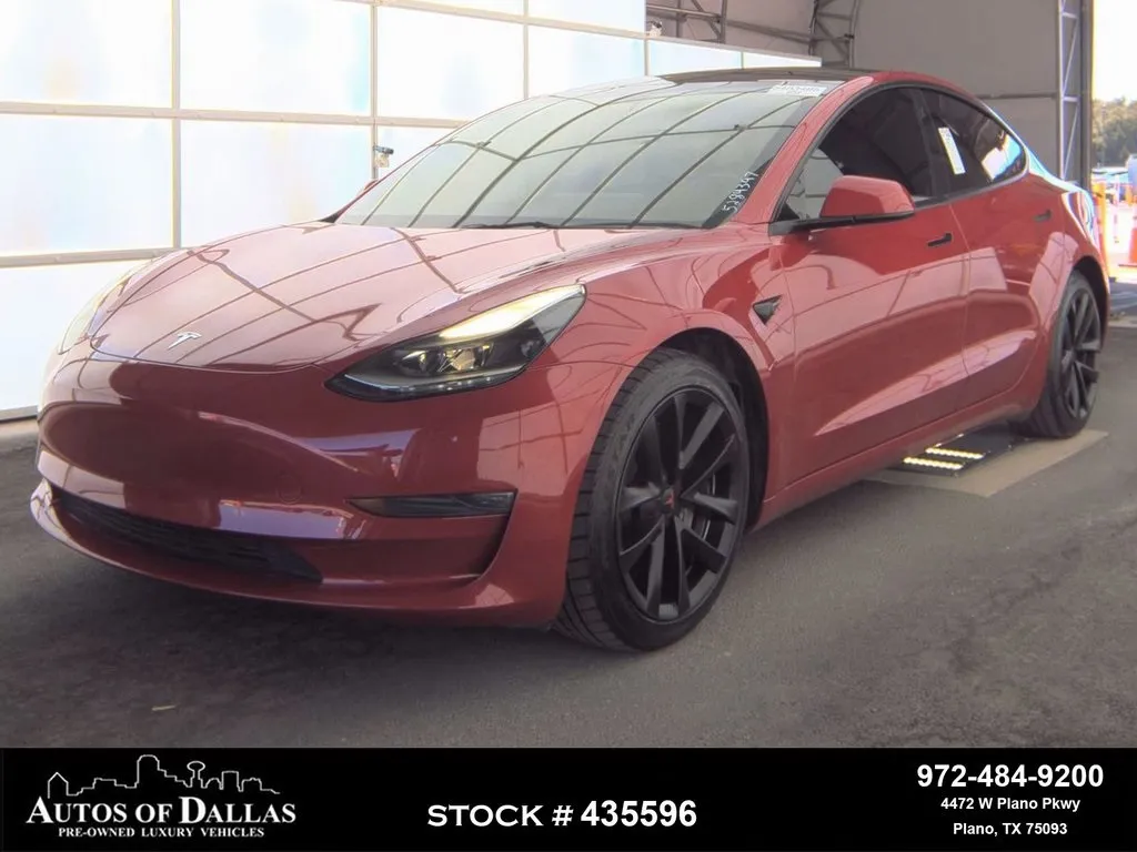 Red 2023 Tesla Model 3 NAV,CAM,PANO,HTD STS,BLIND SPOT,19" WHLS for sale in Plano, TX