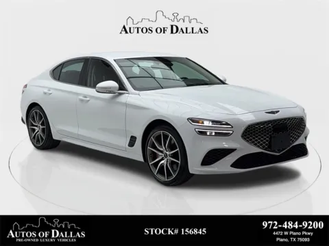 White 2025 Genesis G70 2.5T NAV,CAM,HTD STS,BLIND SPOT,19" WHLS for sale in Plano, TX