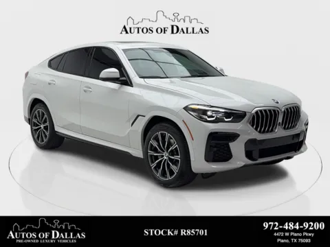 White 2023 BMW X6 xDrive40i M SPORT,NAV,CAM,PANO,BLIND SPOT,HEADS UP for sale in Plano, TX