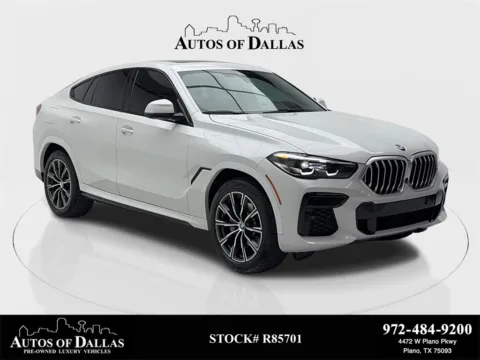 White 2023 BMW X6 xDrive40i M SPORT,NAV,CAM,PANO,BLIND SPOT,HEADS UP for sale in Plano, TX