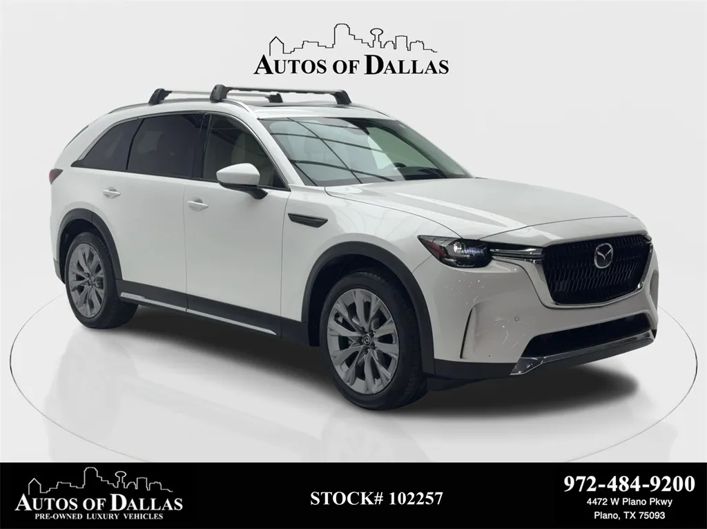 White 2024 Mazda CX-90 3.3 Turbo Premium Plus NAV,CAM,PANO,CLMT STS,HEADS for sale in Plano, TX