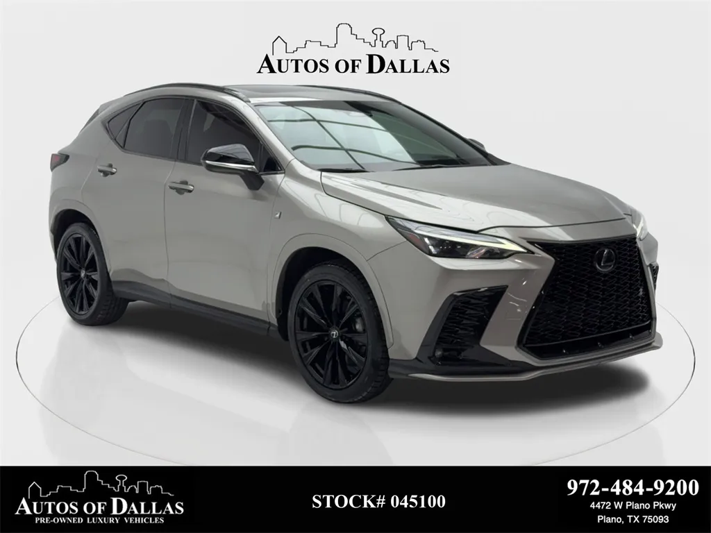Silver 2024 Lexus NX 350 F SPORT Handling NAV,CAM,SUNROF,CLMT STS,BLIND for sale in Plano, TX