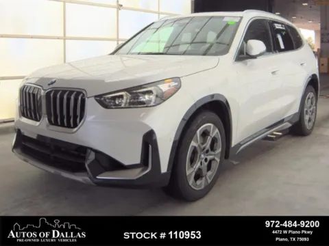White 2025 BMW X1 xDrive28i X LINE,NAV,CAM,PANO,HTD STS,BLIND SPOT for sale in Plano, TX
