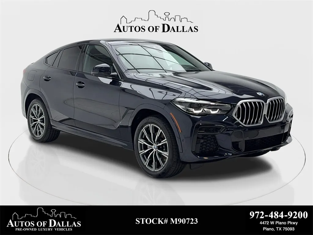 Black 2022 BMW X6 xDrive40i M SPORT,NAV,CAM,PANO,BLIND SPOT,HEADS UP for sale in Plano, TX
