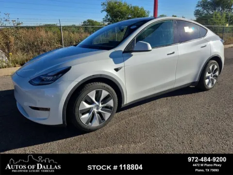 White 2021 Tesla Model Y Long Range NAV,CAM,PANO,HTD STS,BLIND SPOT,19" WHL for sale in Plano, TX