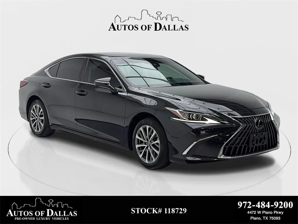 Black 2022 Lexus ES 350 CAM,SUNROOF,CLMT STS,BLIND SPOT,17" WLS for sale in Plano, TX