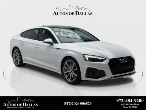 White 2025 Audi A5 Sportback 45 S line Premium Plus CAM,PANO,HTD STS,BLIND SPOT for sale in Plano, TX