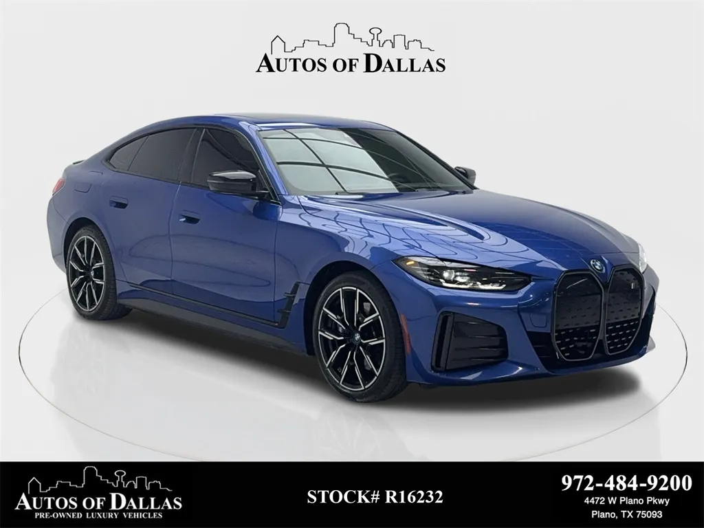 Blue 2023 BMW i4 eDrive40 M SPORT,NAV,CAM,SUNROOF,HTD STS,BLIND SPO for sale in Plano, TX