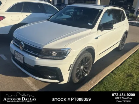 White 2021 Volkswagen Tiguan 2.0T SE R-Line Black CAM,PANO,HTD STS,BLIND SPOT,3 for sale in Plano, TX