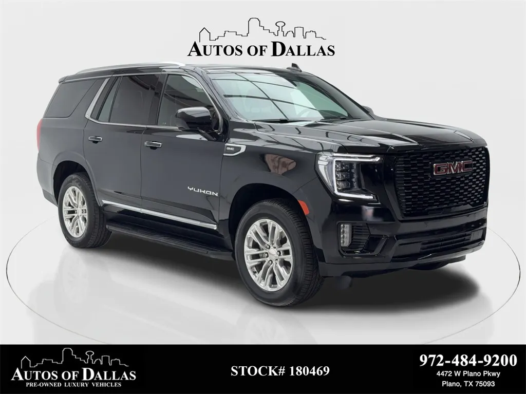 Black 2024 GMC Yukon SLT NAV,CAM,CLMT STS,BLIND SPOT,20" WLS,3RD ROW for sale in Plano, TX