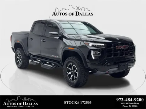 Black 2024 GMC Canyon AT4X CAM,SUNROOF,CLMT STS,BLIND SPOT,HEADS UP for sale in Plano, TX
