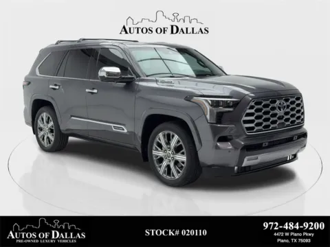 Gray 2023 Toyota Sequoia Capstone NAV,CAM,PANO,CLMT STS,HEADS UP,3RD ROW for sale in Plano, TX