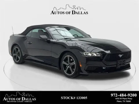 Black 2024 Ford Mustang EcoBoost Premium Convertible CAM,CLMT STS,BLIND SP for sale in Plano, TX