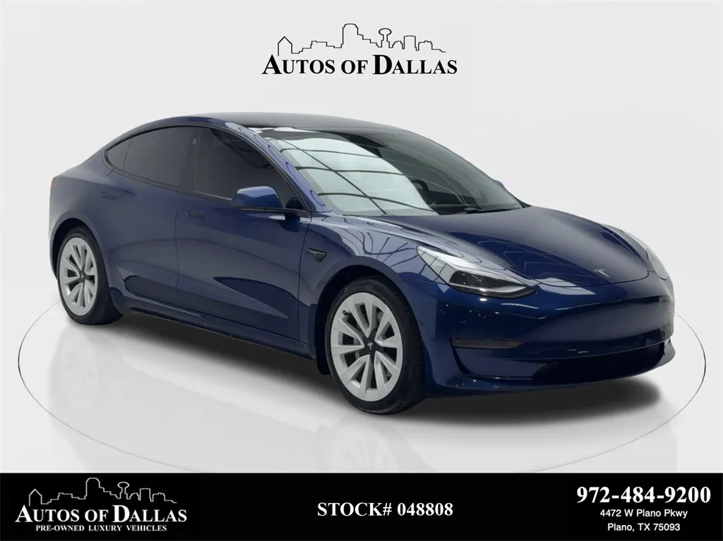 Blue 2021 Tesla Model 3 Standard Range Plus NAV,CAM,PANO,HTD STS,BLIND SPO for sale in Plano, TX