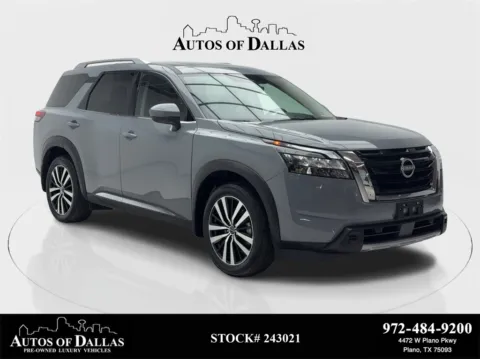 Gray 2025 Nissan Pathfinder Platinum NAV,CAM,PANO,HTD STS,BLIND SPOT,HEADS UP, for sale in Plano, TX