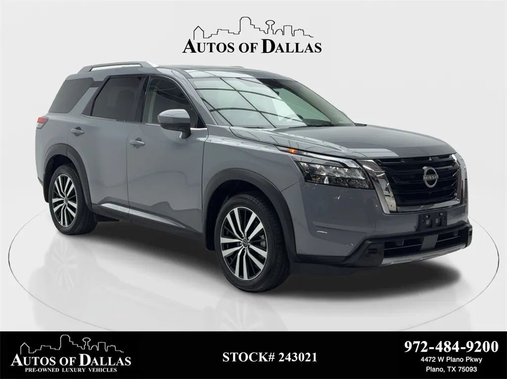 Gray 2025 Nissan Pathfinder Platinum NAV,CAM,PANO,HTD STS,BLIND SPOT,HEADS UP, for sale in Plano, TX