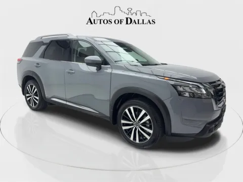 Photos of 2025 Nissan Pathfinder Platinum NAV,CAM,PANO,HTD STS,BLIND SPOT,HEADS UP, for sale in Plano, TX at Autos of Dallas - Plano
