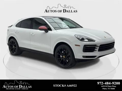 White 2020 Porsche Cayenne Coupe NAV,CAM,PANO,HTD STS,BLIND SPOT,21" WHLS for sale in Plano, TX