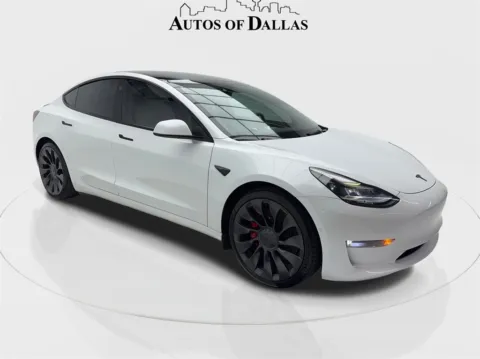 Photos of 2021 Tesla Model 3 Performance NAV,CAM,PANO,HTD STS,BLIND SPOT for sale in Plano, TX at Autos of Dallas - Plano