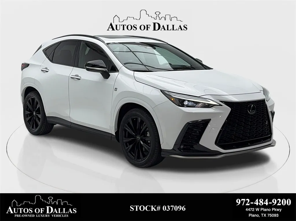White 2024 Lexus NX 350 F SPORT Handling NAV,CAM,SUNROOF,CLMT STS,HEAD for sale in Plano, TX