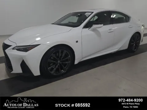 White 2025 Lexus IS 350 F SPORT Design CAM,SUNROOF,CLMT STS,BLIND SPOT for sale in Plano, TX