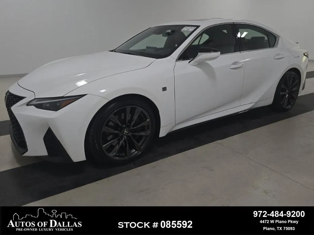 White 2025 Lexus IS 350 F SPORT Design CAM,SUNROOF,CLMT STS,BLIND SPOT for sale in Plano, TX