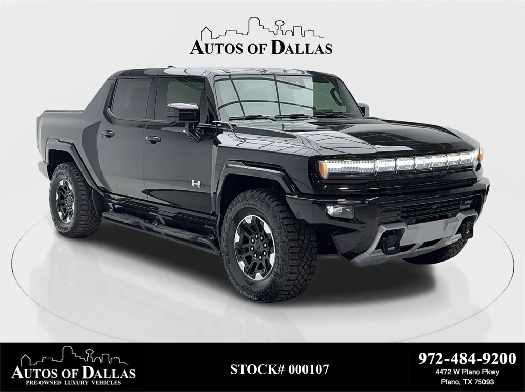 Black 2024 GMC Hummer EV Pickup 3X NAV,CAM,CLMT STS,BLIND SPOT for sale in Plano, TX