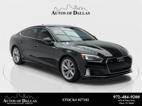 Black 2022 Audi A5 Sportback Premium CAM,PANO,HTD STS,BLIND SPOT,18" WLS for sale in Plano, TX