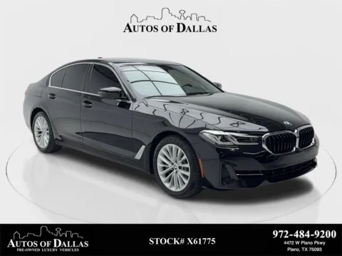 Black 2022 BMW 5 Series 530i SPORT LINE,NAV,CAM,SUNROOF,HTD STS,BLIND SPOT for sale in Plano, TX