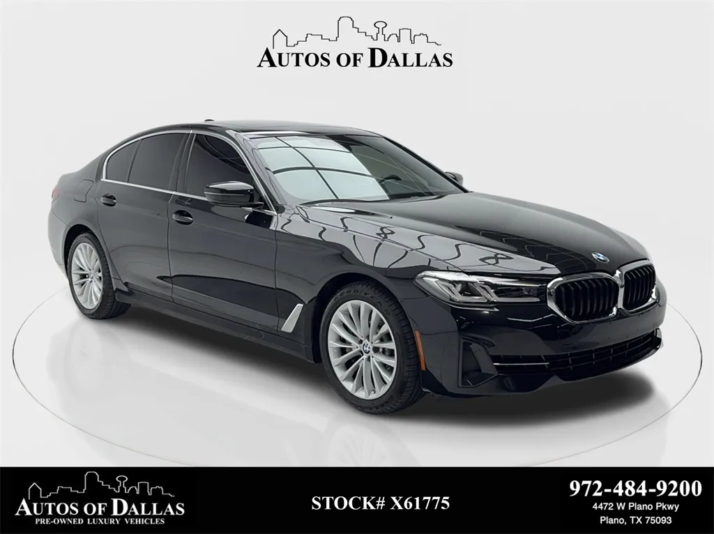 Black 2022 BMW 5 Series 530i SPORT LINE,NAV,CAM,SUNROOF,HTD STS,BLIND SPOT for sale in Plano, TX