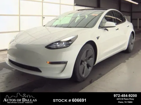 White 2023 Tesla Model 3 NAV,CAM,PANO,HTD STS,BLIND SPOT,18" WLS for sale in Plano, TX