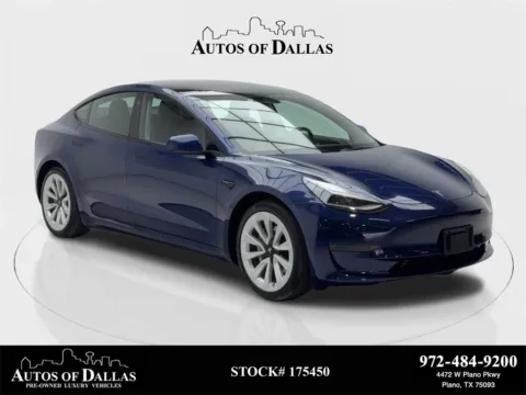 Blue 2022 Tesla Model 3 Long Range NAV,CAM,PANO,HTD STS,BLIND SPOT for sale in Plano, TX