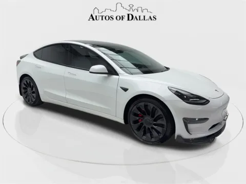 Photos of 2021 Tesla Model 3 Performance NAV,CAM,PANO,HTD STS,BLIND SPOT,20" WL for sale in Plano, TX at Autos of Dallas - Plano