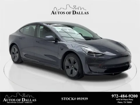 Black 2021 Tesla Model 3 Standard Range Plus NAV,CAM,PANO,HTD STS,BLIND SPO for sale in Plano, TX