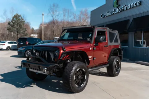 Red 2010 JEEP WRANGLER SAHARA for sale in Forest City, NC