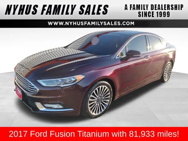 Red 2017 Ford Fusion Titanium for sale in Perham, MN
