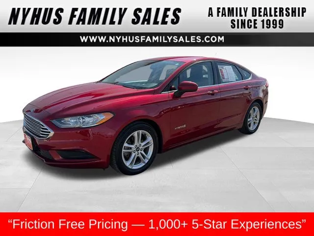 Red 2018 Ford Fusion Hybrid SE for sale in Perham, MN