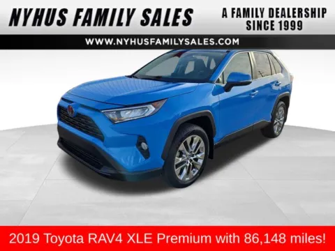 Blue 2019 Toyota RAV4 XLE Premium for sale in Perham, MN