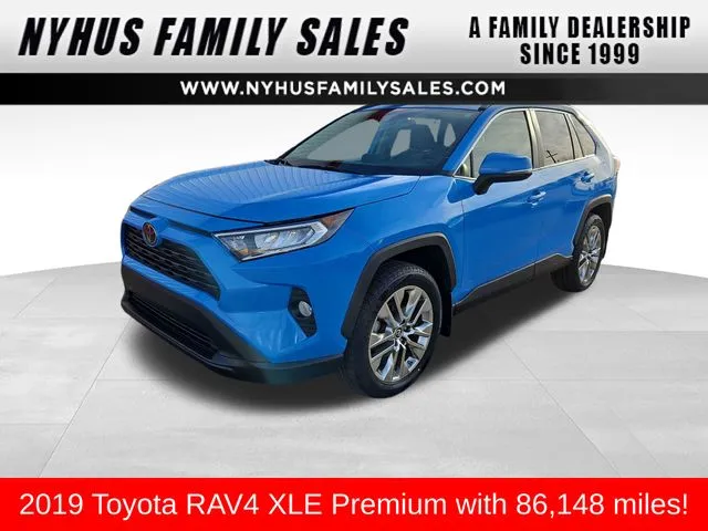 Blue 2019 Toyota RAV4 XLE Premium for sale in Perham, MN