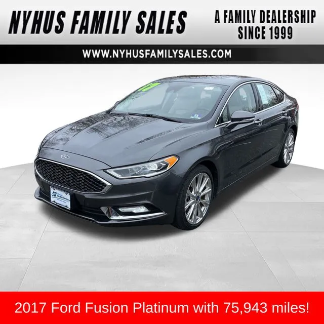 Gray 2017 Ford Fusion Platinum for sale in Perham, MN