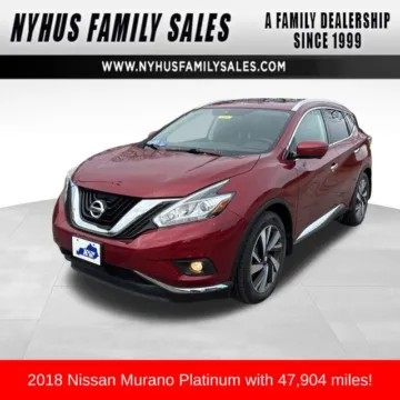 Red 2018 Nissan Murano Platinum for sale in Perham, MN