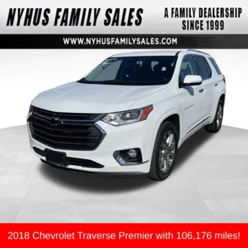 White 2018 Chevrolet Traverse Premier for sale in Perham, MN