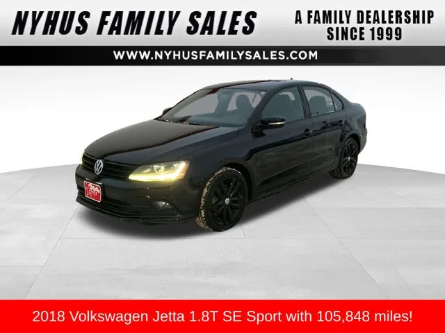 Black 2018 Volkswagen Jetta 1.8T SE Sport for sale in Perham, MN