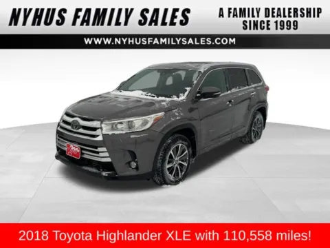 Gray 2018 Toyota Highlander XLE for sale in Perham, MN