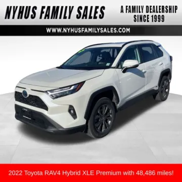 White 2022 Toyota RAV4 Hybrid XLE Premium for sale in Perham, MN