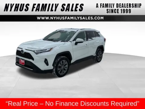 White 2022 Toyota RAV4 Hybrid XLE Premium for sale in Perham, MN