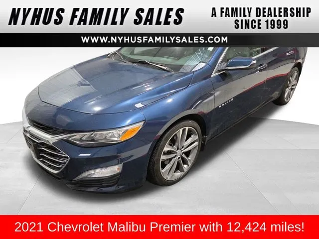 Blue 2021 Chevrolet Malibu Premier for sale in Perham, MN